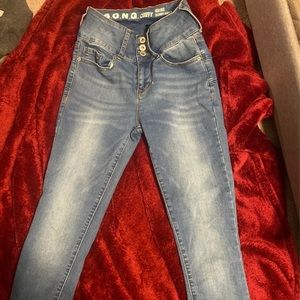 Light blue skinny jeans